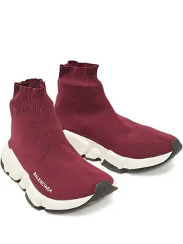 Balenciaga Pre-Owned: Бордовые кроссовки 