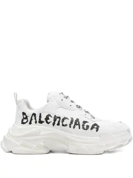 Balenciaga: Белые кроссовки  Triple S