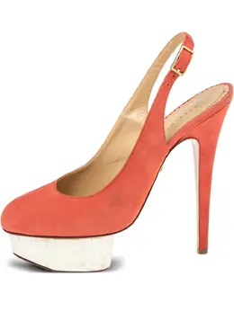 Charlotte Olympia: Оранжевые туфли 