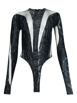 Mugler: Боди со змеиным принтом 