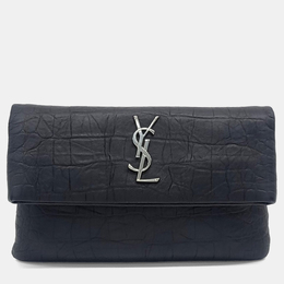 Saint Laurent Paris: Чёрный клатч 