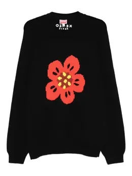 Kenzo: Свитер с цветочным принтом 
