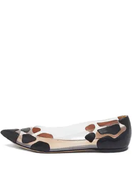 Gianvito Rossi: Чёрные балетки  Plexi