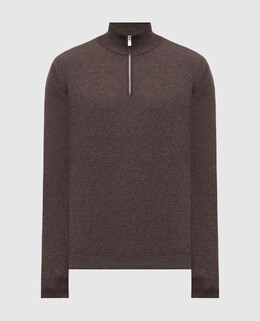 Brunello Cucinelli: Коричневый свитер 
