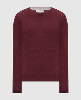Brunello Cucinelli: Бордовый свитер 