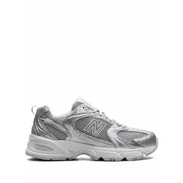 New Balance: Серебристые кроссовки 