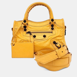 Balenciaga: Жёлтая сумка 