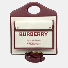 Burberry: Бордовая сумка  Pocket