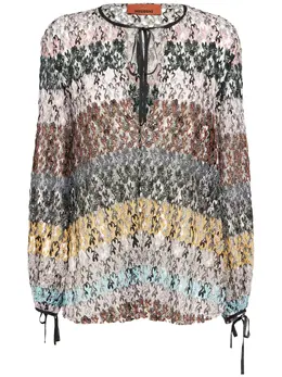 MISSONI: Рубашка в стиле бохо 