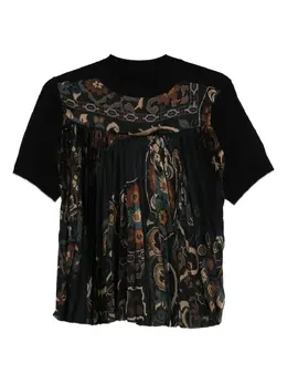 sacai: Топ с растительным принтом 