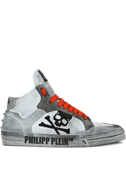 Philipp Plein: Красные кроссовки  Skull