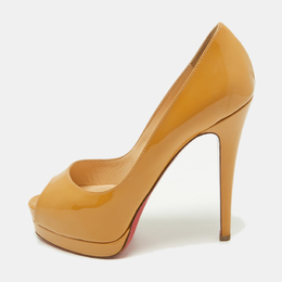 Christian Louboutin: Бежевые босоножки 
