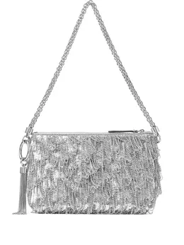 Jimmy Choo: Серебристая сумка  Callie