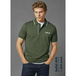 Pepe Jeans: Зелёное поло 
