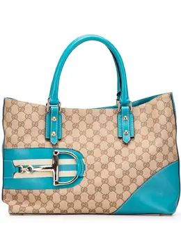 Gucci Pre-Owned: Голубая сумка-шоппер 