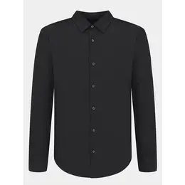 Armani Exchange: Чёрная рубашка 