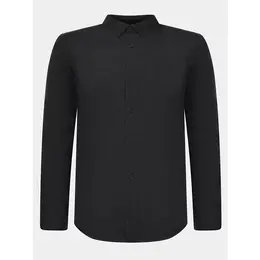 Armani Exchange: Чёрная рубашка 