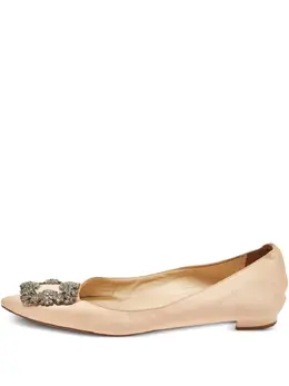 Manolo Blahnik: Бежевые балетки 