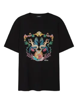 Versace: Чёрная футболка 
