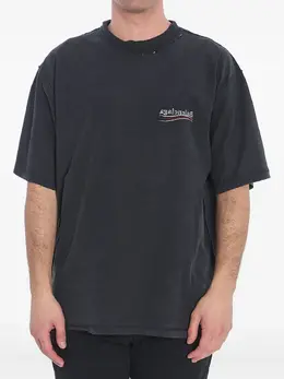 Balenciaga: Чёрная футболка 