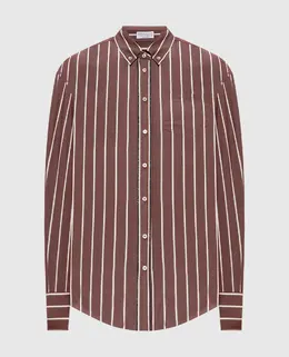 Brunello Cucinelli: Коричневая рубашка 