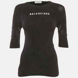 Balenciaga: Чёрный топ 
