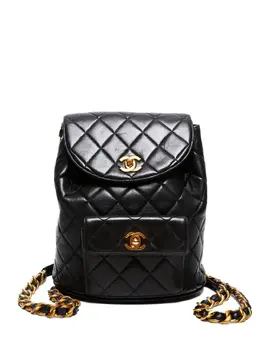 CHANEL Pre-Owned: Чёрный рюкзак 