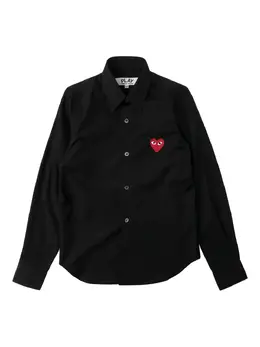 Comme Des Garcons Play: Чёрная рубашка  Heart