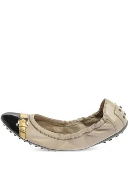 Tod's: Бежевые балетки 