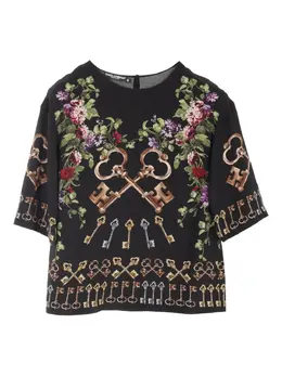 Dolce & Gabbana Pre-Owned: Блуза с растительным принтом 