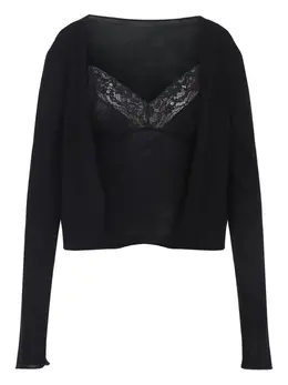 Alberta Ferretti: Кружевное топ 