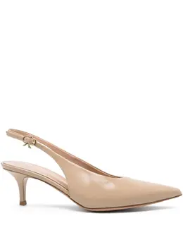 Gianvito Rossi: Бежевые туфли 