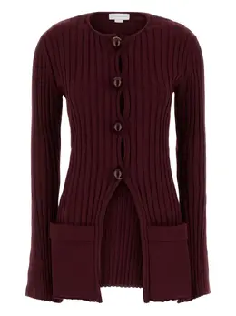 Stella McCartney: Бордовый кардиган 