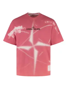 Stone Island: Хлопковая футболка  Compass