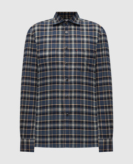 Kiton: Синяя рубашка 