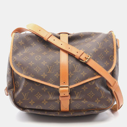 Louis Vuitton: Коричневая сумка через плечо 