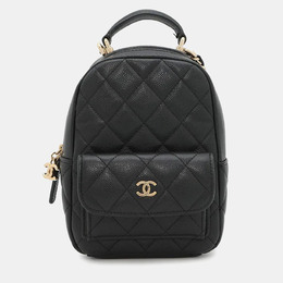 Chanel: Чёрный рюкзак 