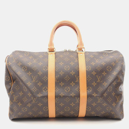 Louis Vuitton: Коричневая дорожная сумка  Keepall 45
