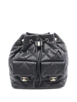CHANEL Pre-Owned: Чёрный рюкзак 