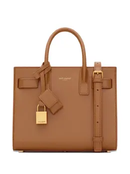 Saint Laurent: Коричневая сумка-шоппер  Sac de Jour Nano