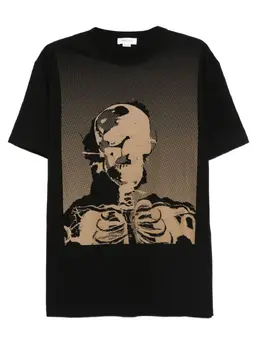 Alexander McQueen: Футболка  Skeleton с принтом