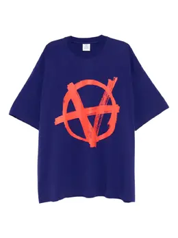 VETEMENTS: Синяя футболка 