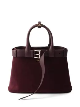 Prada: Бордовая сумка-шоппер 