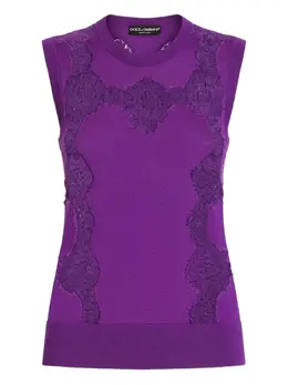 Dolce & Gabbana: Майка из шерсти 