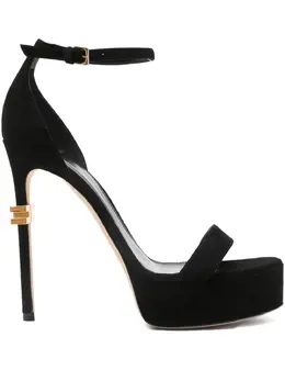 Elisabetta Franchi: Чёрные сандалии 