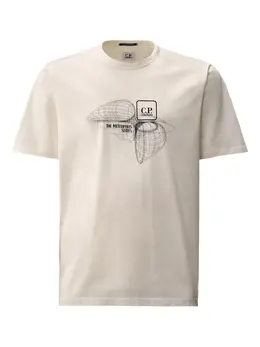 C.P. Company: Белая футболка 