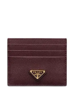 Prada: Бордовый картхолдер 