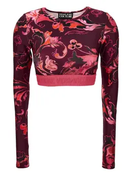 Versace Jeans Couture: Топ с принтом 