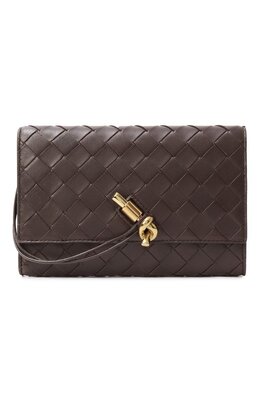 Bottega Veneta: Коричневый клатч 