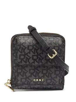 DKNY: Чёрная сумка через плечо 